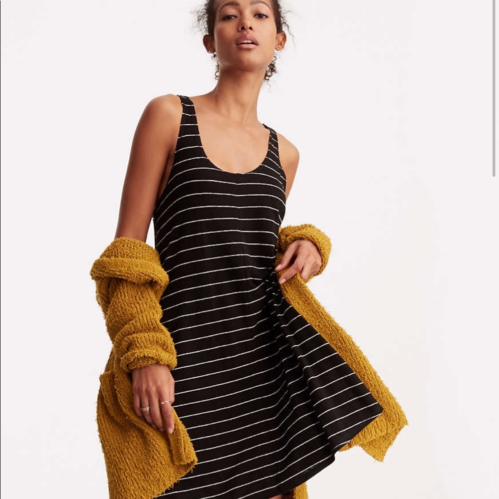 Mini striped swing dress